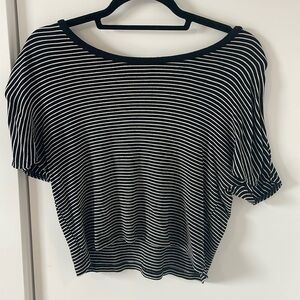 Striped crop tee